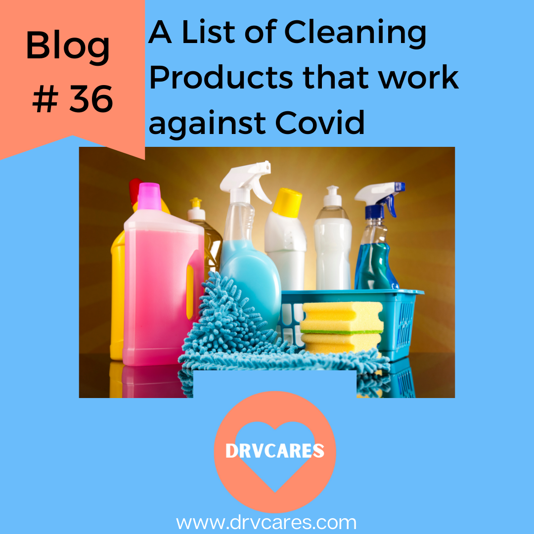#36: A list of cleaning products that work against the novel Coronavirus