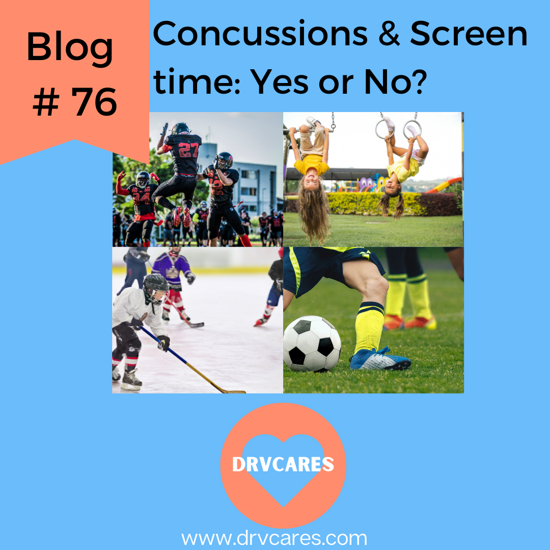 concussions and children and screen time Elizabeth vainder