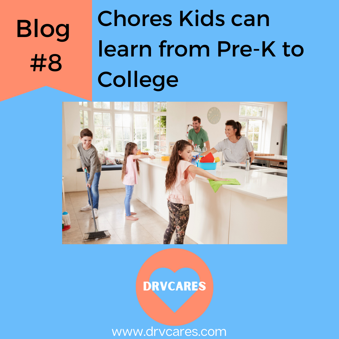 #8: Learn about chores kids can do: From Pre-k to college